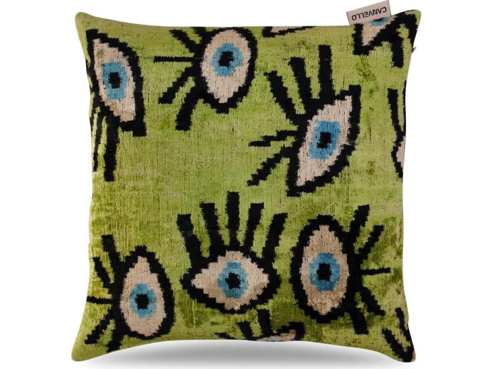 Bed Pillows |  Canvello Luxury Green Smoke Olive Evil Eye Pillow For Couch – 16X16 Inch Bed Pillows Bed Pillows