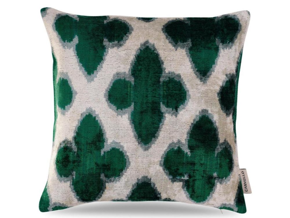 Bed Pillows |  Canvello Luxury Leaf Green Carbon Grey Pillow For Couch | 16X16 Bed Pillows Bed Pillows