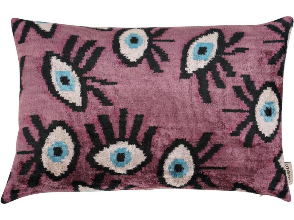 Bed Pillows |  Canvello Luxury Pink Purple Evil Eye Pillow For Couch | 16 X 24 In (40 X 60 Cm) Bed Pillows Bed Pillows