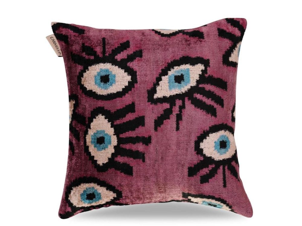 Bed Pillows |  Canvello Luxury Pink Purple Evil Eye Pillow For Couch – 16X16 Inch Bed Pillows Bed Pillows