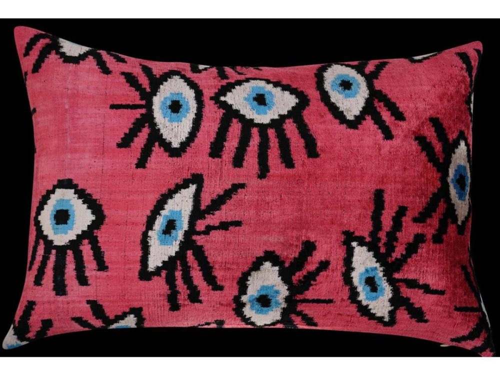 Bed Pillows |  Canvello Luxury Pinkish Red Evil Eye Pillow For Couch | 16 X 24 In (40 X 60 Cm) Bed Pillows Bed Pillows