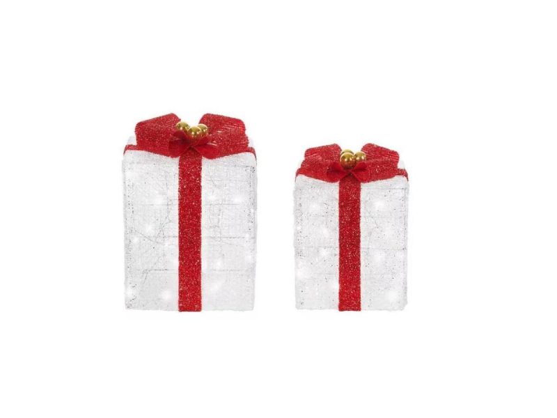 Holiday Decor |  2-Piece Twinkling Led Gift. Boxes Holiday Yard Decoration Home Accents Holiday Decor Accents