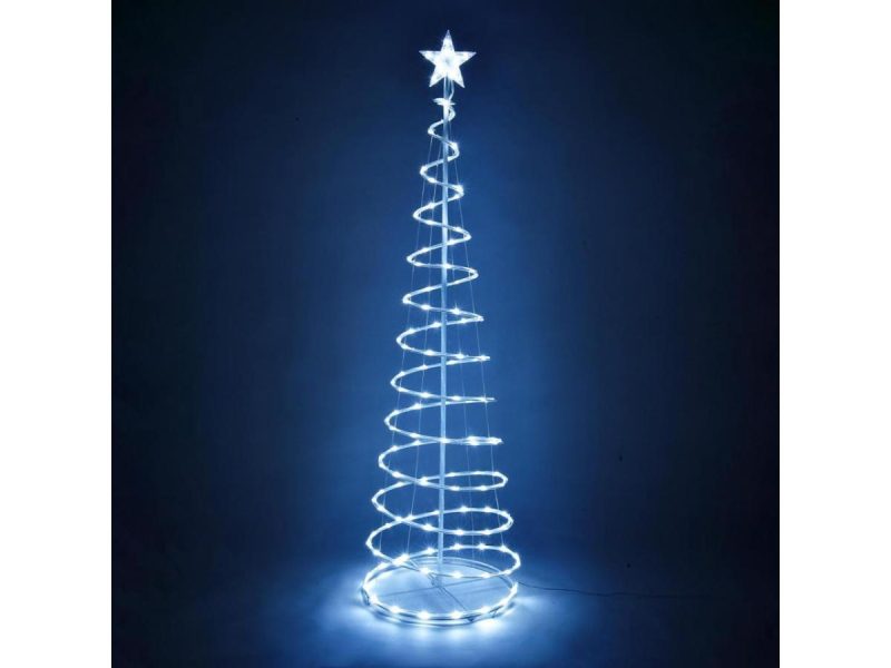 Holiday Decor |  6 Ft Christmas Xmas Led Spiral Tree Light Battery Cool White Holiday New Year Decor Holiday Decor