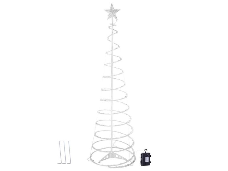 Holiday Decor |  6 Ft Christmas Xmas Led Spiral Tree Light Battery Cool White Holiday New Year Decor Holiday Decor