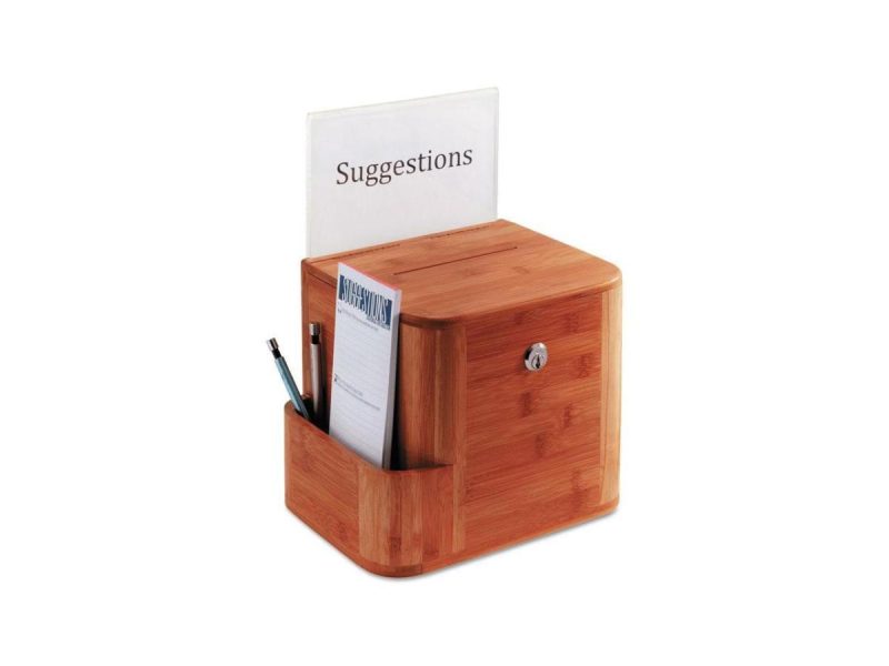 Holiday Decor |  Bamboo Suggestion Box, 10 X 8 X 14, Natural Decor Holiday Decor