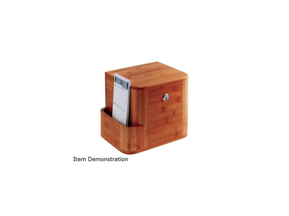 Holiday Decor |  Bamboo Suggestion Box In Cherry By Safco Decor Holiday Decor