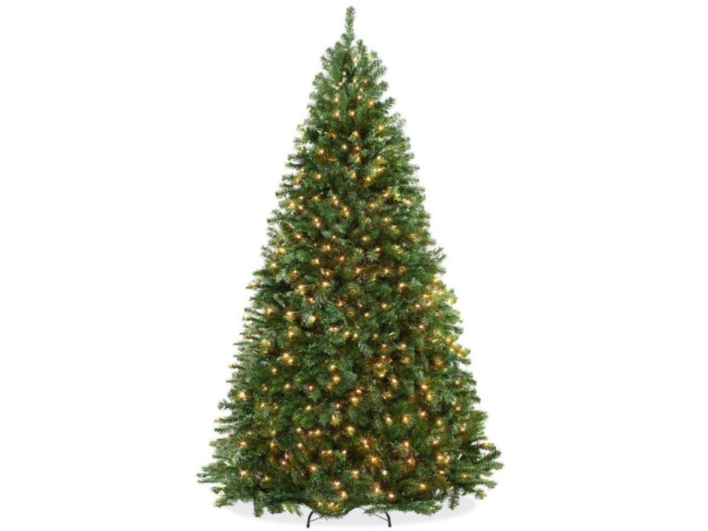 Holiday Decor |  Casafield 7.5Ft Realistic Pre-Lit Green Spruce Artificial Holiday Christmas Tree With Sturdy Metal Stand Decor Casafield