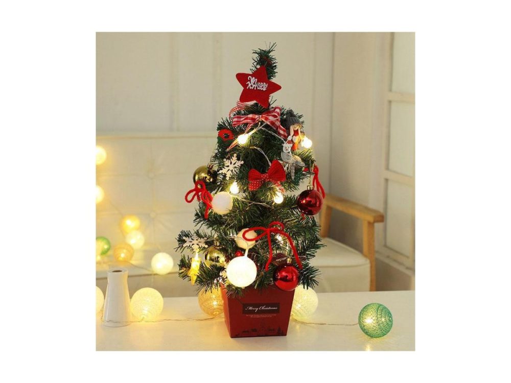 Holiday Decor |  Mini Christmas Tree Decoration Desktop With Battery Operated Led  Lights Party Decor Holiday Decor