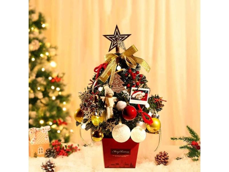 Holiday Decor |  Mini Christmas Tree Decoration Desktop With Led Fairy Lights Party Home Decor Decor Holiday Decor