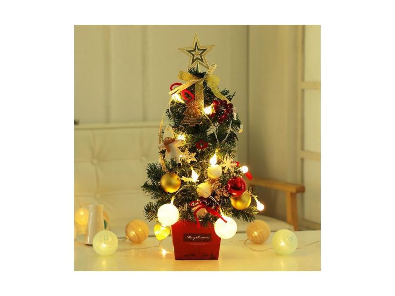 Holiday Decor |  Mini Christmas Tree Decoration Desktop With Led Fairy Lights Party Home Decor Decor Holiday Decor