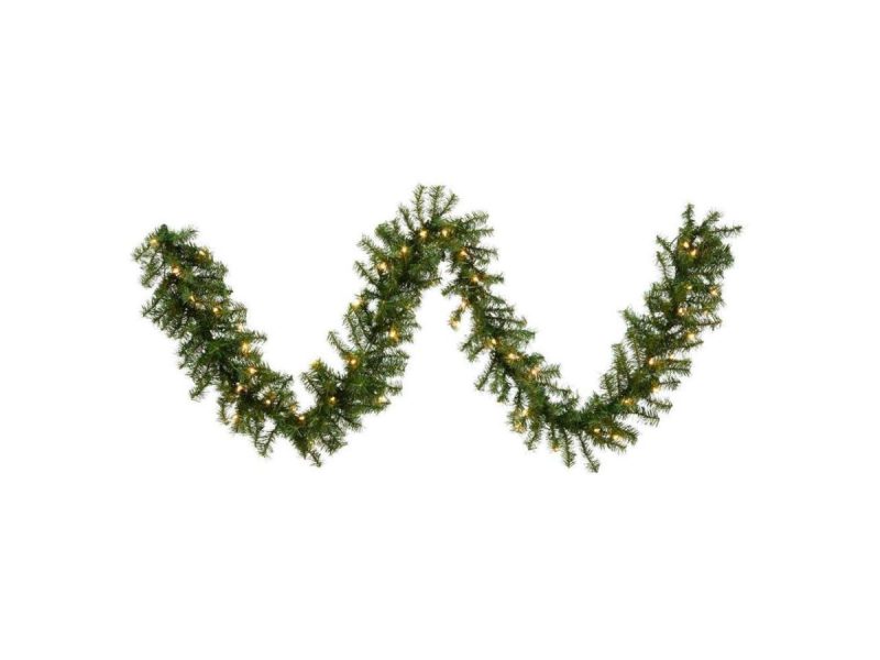 Holiday Decor |  Vickerman 20916 – 9′ X 12″ Canadian Pine  50 Clear Lights Christmas Garland (A802716) Decor Holiday Decor