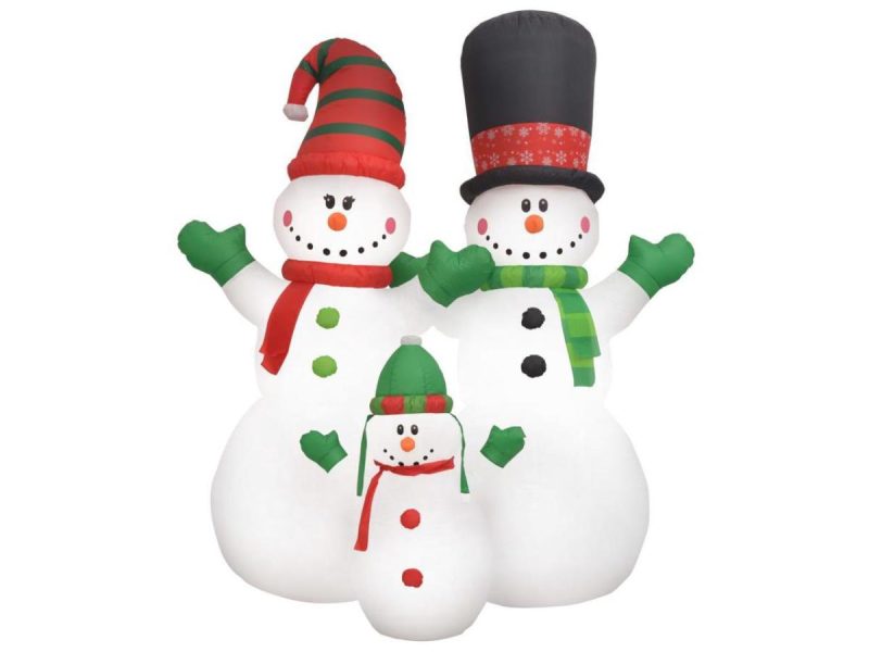 Holiday Decor |  Vidaxl Christmas Decoration Inflatable Snowmen Family Led Party Decoration Ip44 Decor Holiday Decor