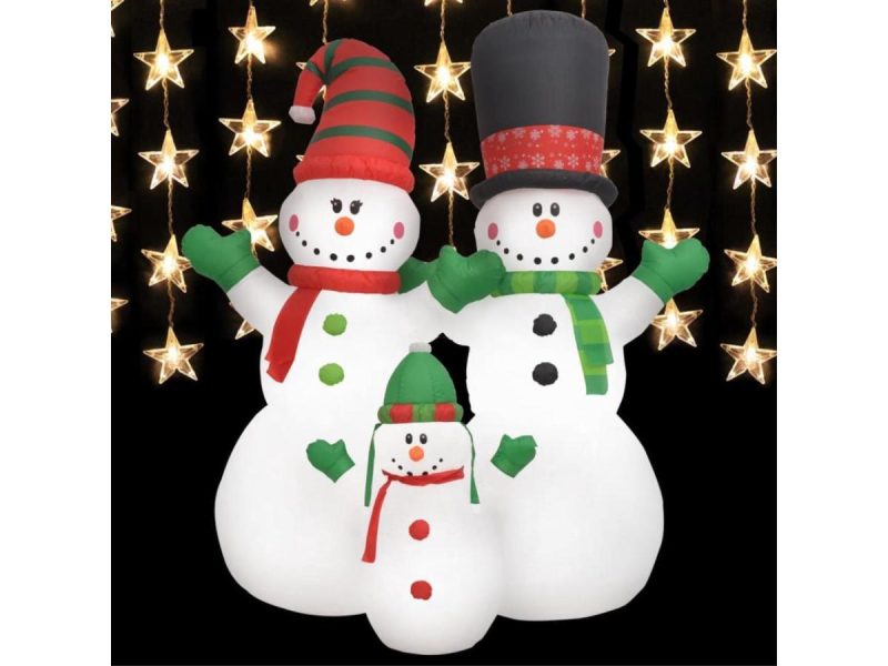 Holiday Decor |  Vidaxl Christmas Decoration Inflatable Snowmen Family Led Party Decoration Ip44 Decor Holiday Decor