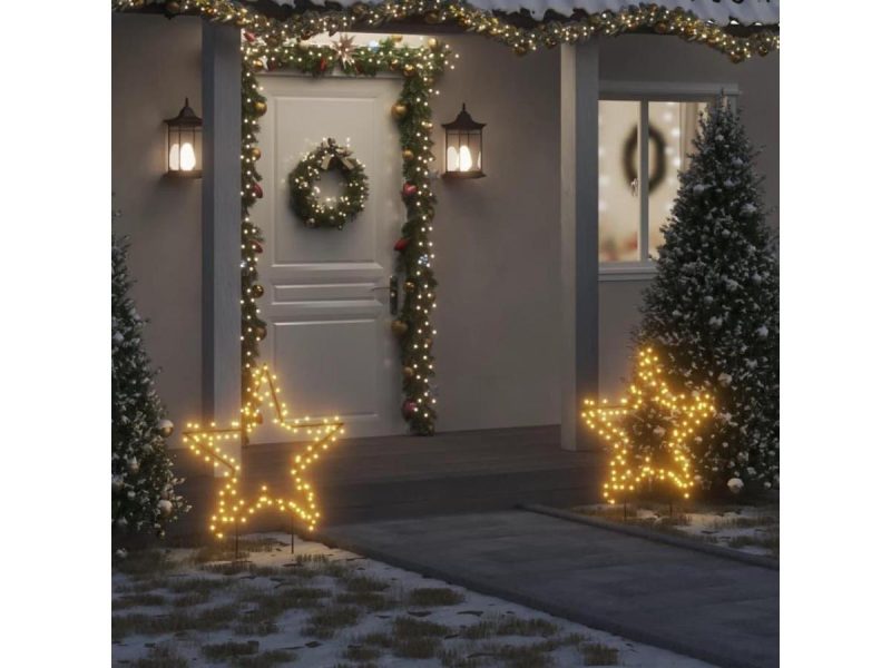 Holiday Decor |  Vidaxl Christmas Decoration With Spikes Outdoor Light Decoration Star 115 Leds Decor Holiday Decor