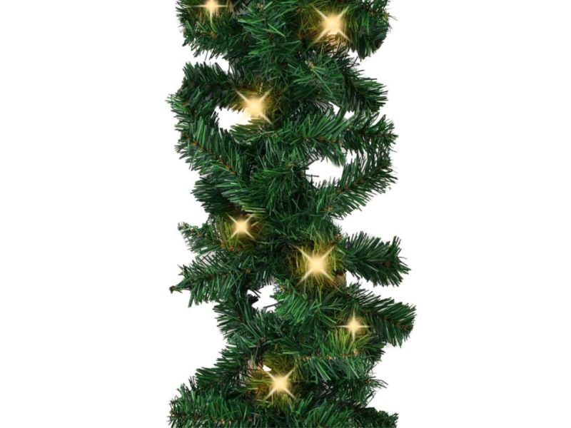 Holiday Decor |  Vidaxl Christmas Garland Decoration Artificial Xmas Garland With Led Lights Decor Holiday Decor