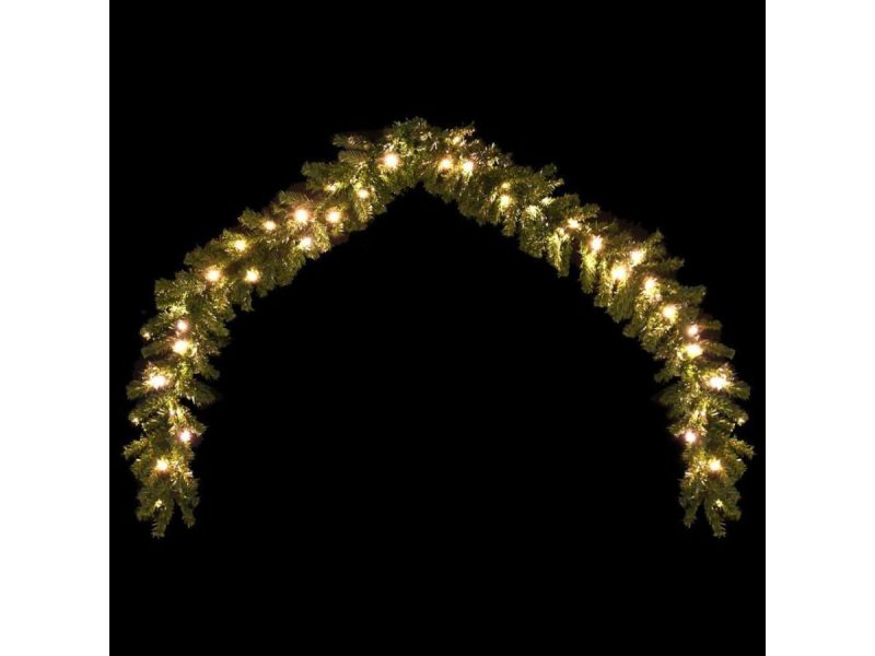 Holiday Decor |  Vidaxl Christmas Garland Decoration Artificial Xmas Garland With Led Lights Decor Holiday Decor