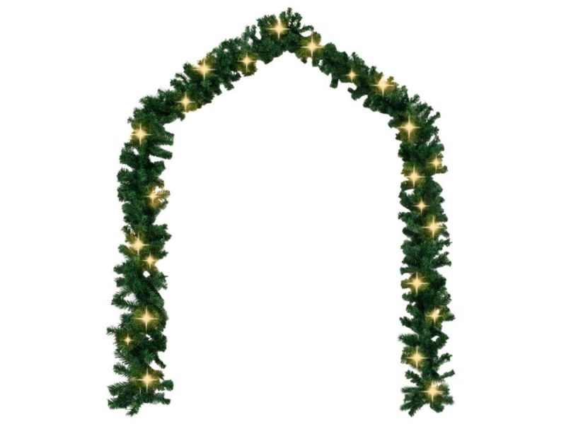 Holiday Decor |  Vidaxl Christmas Garland Decoration Artificial Xmas Garland With Led Lights Decor Holiday Decor