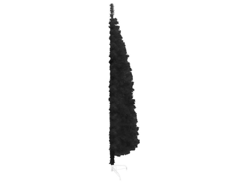 Holiday Decor |  Vidaxl Christmas Tree Decor Slim Artificial Half Xmas Tree With Stand Black Decor Holiday Decor