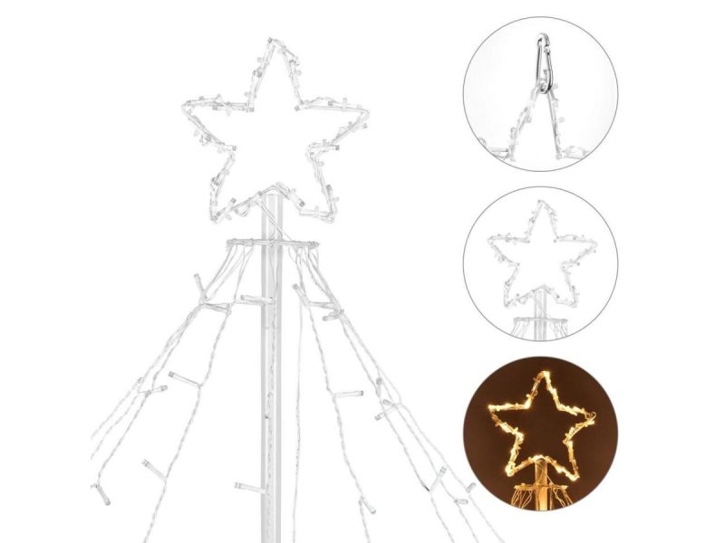 Holiday Decor |  Yescom Led Cone Tree Light With Star Finial 9 Strings Christmas Decoration Outdoor Decor Holiday Decor