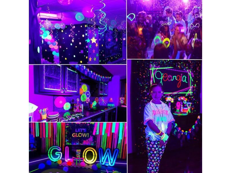 Holiday / String Lights |  12M/40Ft Led Uv Black Light Belt Kit With Remote Control, 720 Leds, 12V Flexible Black Light For Children’s Interior Decoration, Black Light Parties, Body Painting 40 Ft. Decor Holiday / String Lights