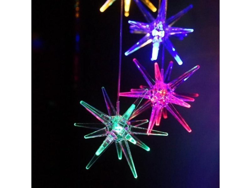 Holiday / String Lights |  Changing Color Solar Powered Waterproof Solar Wind Chime Six Sea Urchins Wind Moblie Led Light, Spiral Spinner Windchime Portable Outdoor Chime For Patio, Deck, Yard, Garden, Home- Sea Urchins Decor ESTONE