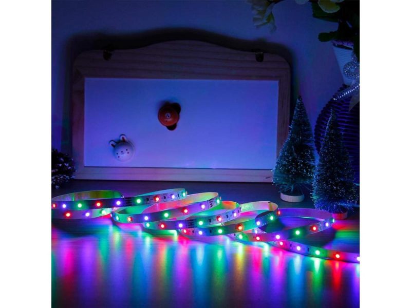 Holiday / String Lights |  Led Strip Lights Kit Non-Waterproof– 32.8Ft (10M) 600 Leds Smd 3528 Rgb Light With 44 Key Remote Controller, Extra Adhesive Tape, Flexible Changing Multi-Color Lighting Strips For Tv, Room Decor Holiday / String Lights