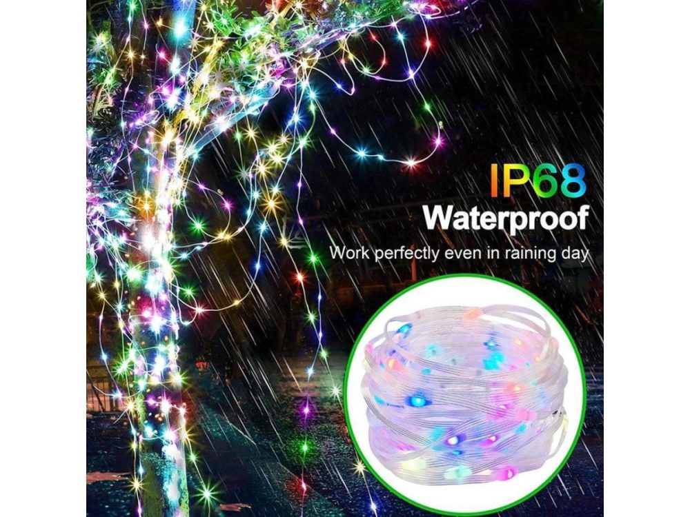 Holiday / String Lights |  Symphony Led String Lights Christmas Halloween Party Decoration Fairy Lights Bluetooth App/Ir Remote Control Ip68 Waterproof Decor Beautframes