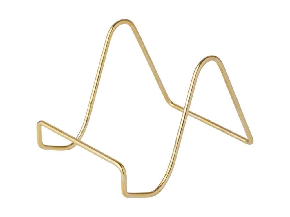 Home Accents |  Bards Plain Gold-Toned Wire Stand, 3″ H X 3″ W X 4″ D Decor Home Accents