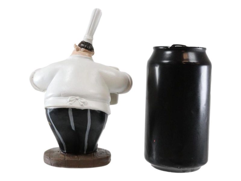 Home Accents |  Big Chef Mario With Tall Hat Salt And Pepper Shakers Holder Figurine 6.25″H Decor Ebros Gift