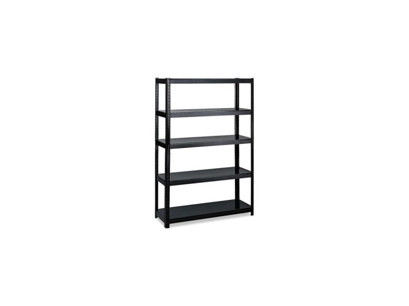 Home Accents |  Boltless Steel Shelving, Five-Shelf, 48W X 24D X 72H, Black Decor Home Accents