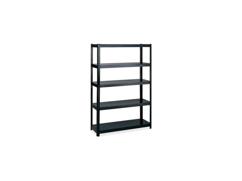 Home Accents |  Boltless Steel Shelving, Five-Shelf, 48W X 24D X 72H, Black Decor Home Accents