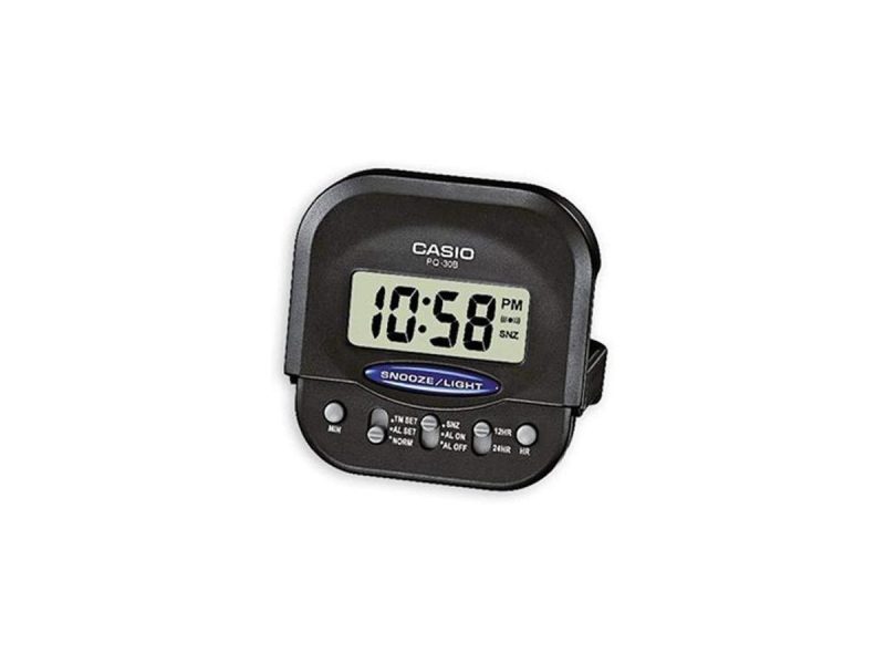 Home Accents |  Casio Compact Digital Beep Black Alarm Clock Pq30B-1 Decor CASIO