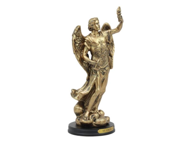 Home Accents |  Catholic Saint Uriel The Archangel Statue 8″H Patron Of Confirmation And Ecology Decor Ebros Gift