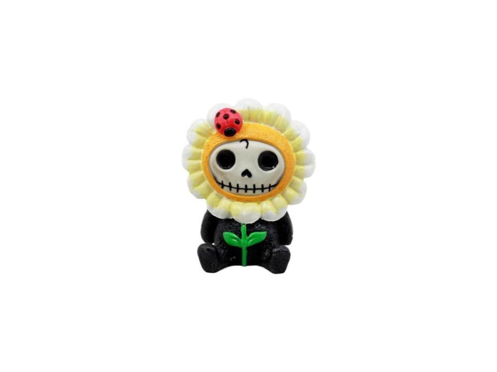 Home Accents |  Ebros Eco Green Sunflower Daisy Furrybones Figurine 3″ H Hooded Costume Skeleton Monster Sculpture Decor Collectible Decor Ebros Gift