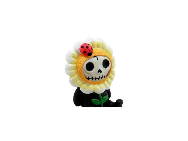 Home Accents |  Ebros Eco Green Sunflower Daisy Furrybones Figurine 3″ H Hooded Costume Skeleton Monster Sculpture Decor Collectible Decor Ebros Gift