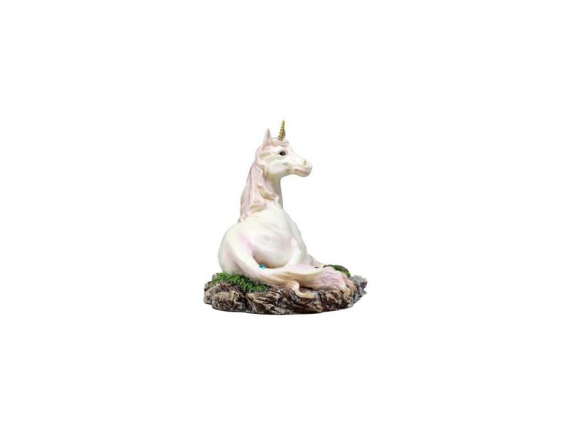 Home Accents |  Ebros Enchanted Forest Resting Golden Horn Unicorn Figurine Sacred Unicorn Glade 7.5″L Decor Ebros Gift