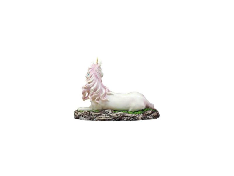 Home Accents |  Ebros Enchanted Forest Resting Golden Horn Unicorn Figurine Sacred Unicorn Glade 7.5″L Decor Ebros Gift