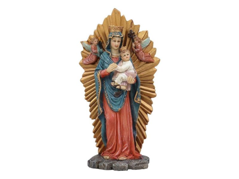 Home Accents |  Ebros Gift Our Lady Of Perpetual Help Figurine 6″ H Christian Catholic Blessed Virgin Mary Holding Child Jesus Byzantine Icon Home Altar Decor Sculpture Statue Decor Ebros Gift