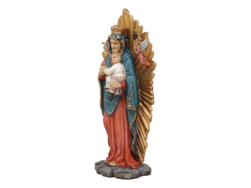 Home Accents |  Ebros Gift Our Lady Of Perpetual Help Figurine 6″ H Christian Catholic Blessed Virgin Mary Holding Child Jesus Byzantine Icon Home Altar Decor Sculpture Statue Decor Ebros Gift