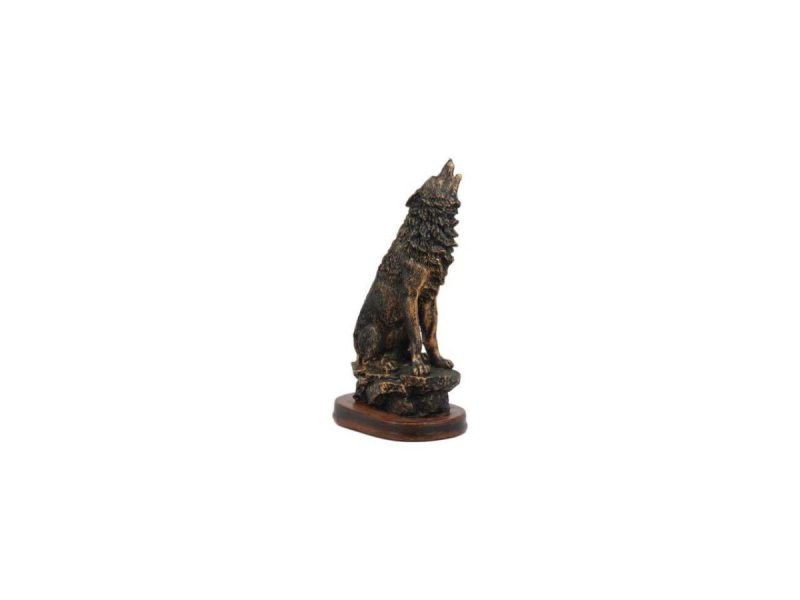 Home Accents |  Ebros Howling Wolf Statue 10.5″ Tall Alpha Wolf Pack Figurine In Faux Bronze Decor Ebros Gift