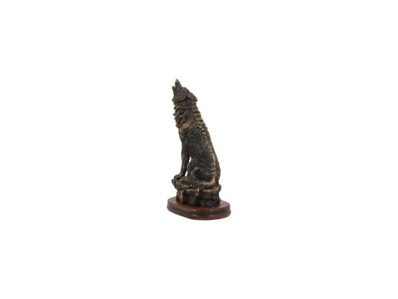 Home Accents |  Ebros Howling Wolf Statue 10.5″ Tall Alpha Wolf Pack Figurine In Faux Bronze Decor Ebros Gift