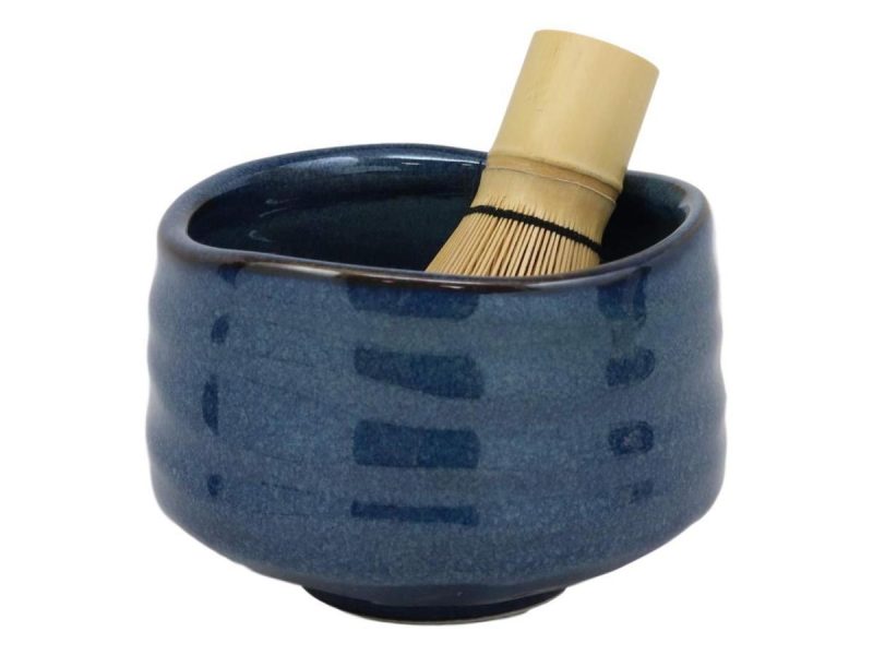 Home Accents |  Ebros Traditional Japanese Glazed Ceramic Matcha Tea Bowl 21Oz With Bamboo Whisk Decor Ebros Gift