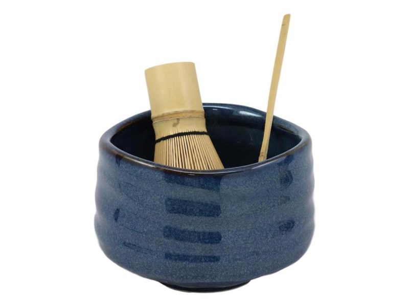 Home Accents |  Ebros Traditional Japanese Glazed Ceramic Matcha Tea Bowl 21Oz With Bamboo Whisk Decor Ebros Gift