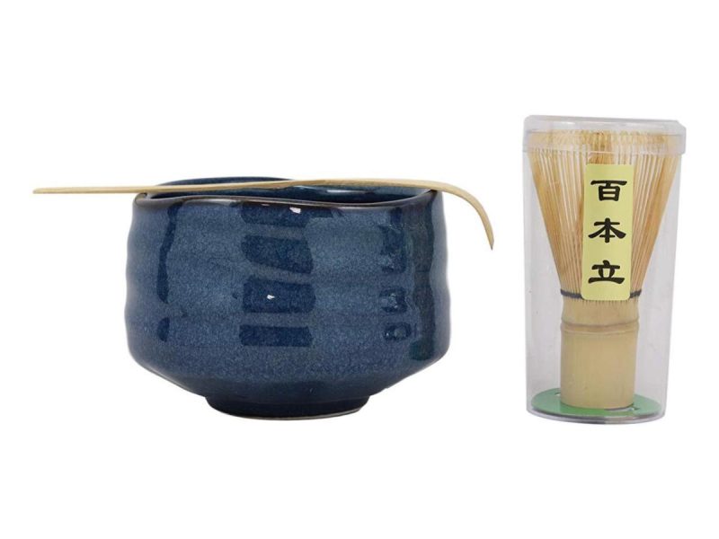 Home Accents |  Ebros Traditional Japanese Glazed Ceramic Matcha Tea Bowl 21Oz With Bamboo Whisk Decor Ebros Gift