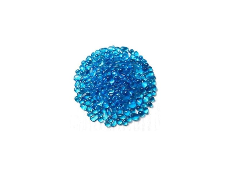 Home Accents |  Glass Stones, 1Lb/460G Irregular Sea Glass Pebbles Non-Toxic Artificial Crystal Gemstones For Aquarium Turtle Tank Vase Filler Terrarium Flowerpot Decoration, Lake Blue Decor Dazzling Displays