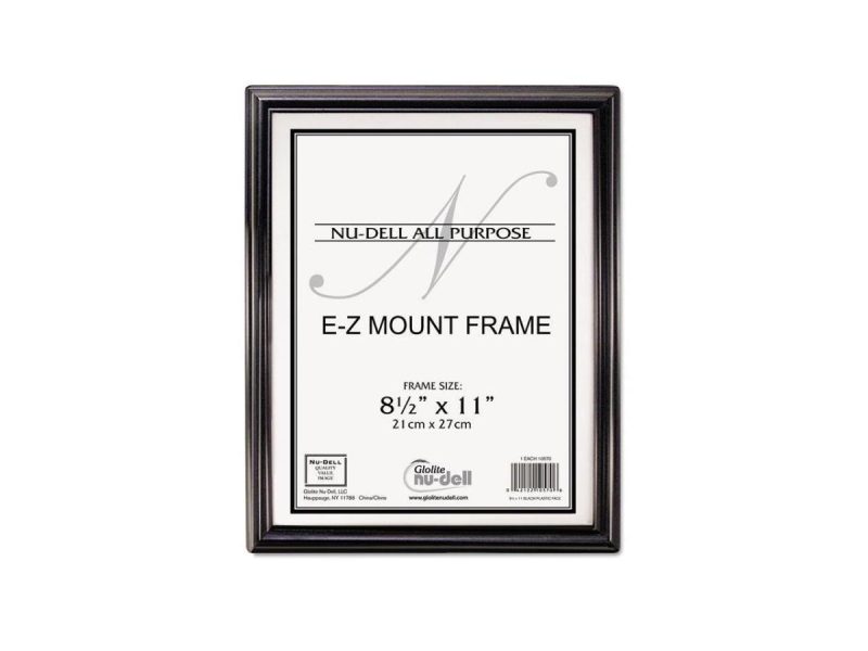 Home Accents |  Nudell Ez Mount Document Frame, Plastic, 8 1/2 X 11, Black Decor Home Accents