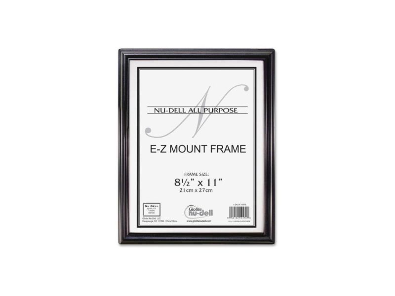 Home Accents |  Nudell Ez Mount Document Frame, Plastic, 8 1/2 X 11, Black Decor Home Accents