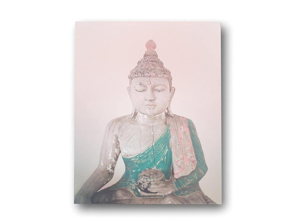 Home Accents |  Pink Buddha 18X24 Wall Art Print, Buddhist Meditation, Zen Decor, Bedroom Living Room Decor Children Inspire Design