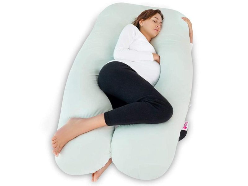 Home Textiles & Bedding |  Meiz Pregnancy Pillow – U Shaped – Pregnancy Body Pillow – For Support Neck/Back/Legs With Body Pillow Cooling Jersey Cover, Green Decor Home Textiles & Bedding