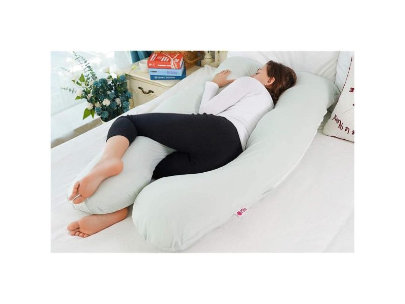 Home Textiles & Bedding |  Meiz Pregnancy Pillow – U Shaped – Pregnancy Body Pillow – For Support Neck/Back/Legs With Body Pillow Cooling Jersey Cover, Green Decor Home Textiles & Bedding